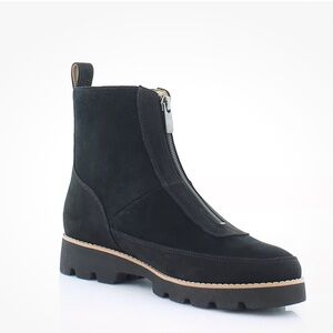 NEW $170 VIONIC Estilo Black Suede Zip waterproof fall ankle boots women size 6